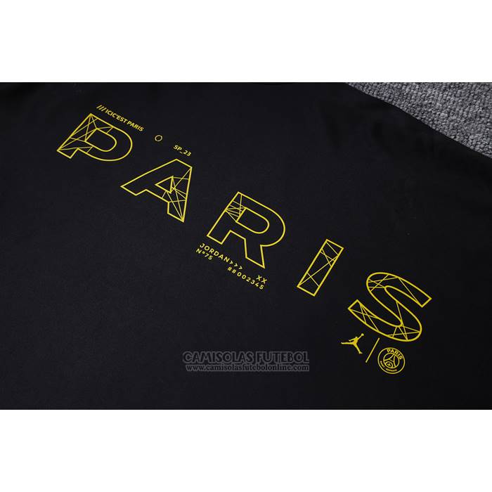Fato de Treino Paris Saint-Germain Jordan Manga Curta 2023-2024 Preto - Calcas Curta